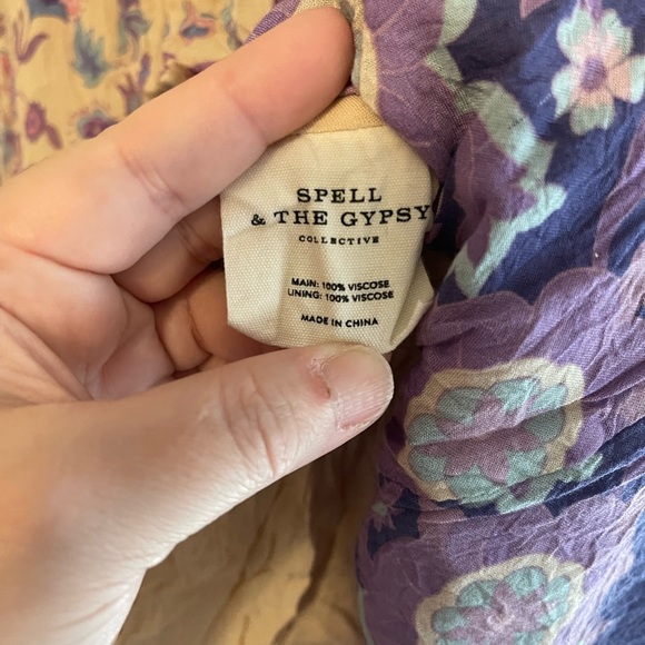 Spell Pink and Purple Tiered Maxi Skirt - Picture 6 of 7